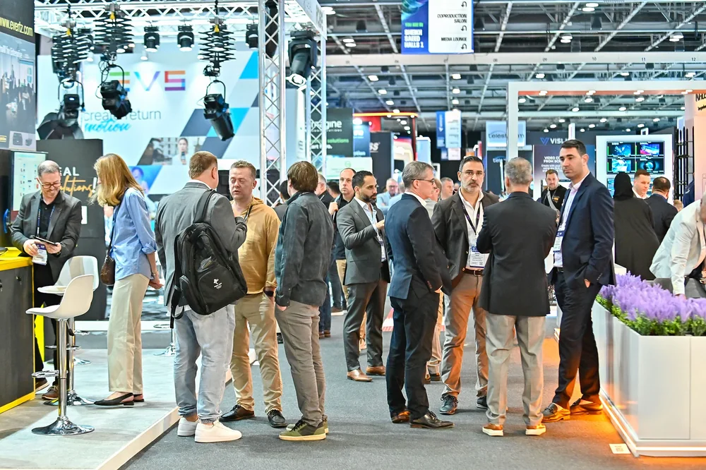 Attendees networking at CABSAT